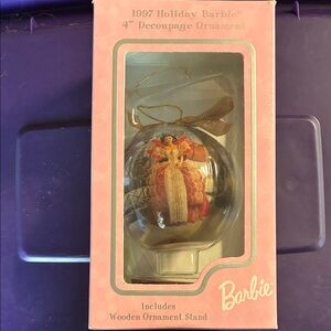 Barbie Holiday Ornament with Pink and Gold Accents